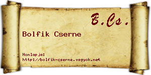 Bolfik Cserne névjegykártya